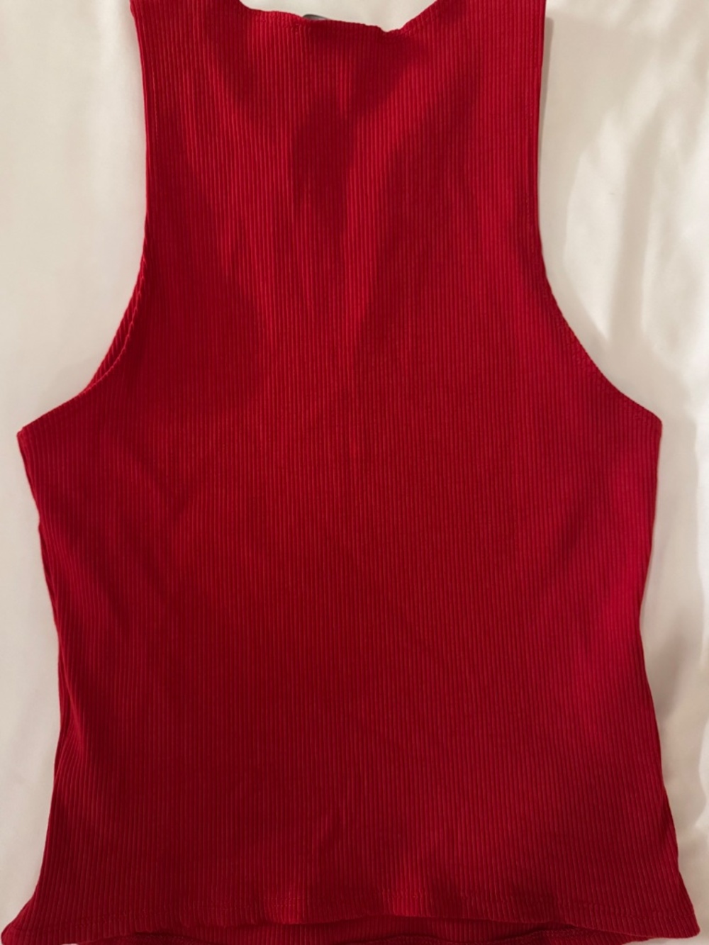 Lulus Red Ribbed Tank - Picture 2 of 2